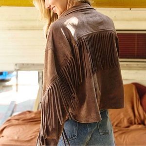 Suede Fringe Jacket